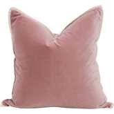 Not So Basic 20" Pillow in Petal Pink Velvet & Jute Flat Piping (Set of 2)